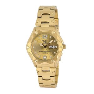 Seiko 5 Automatic Gold Dial Men's Watch SNZ460J1